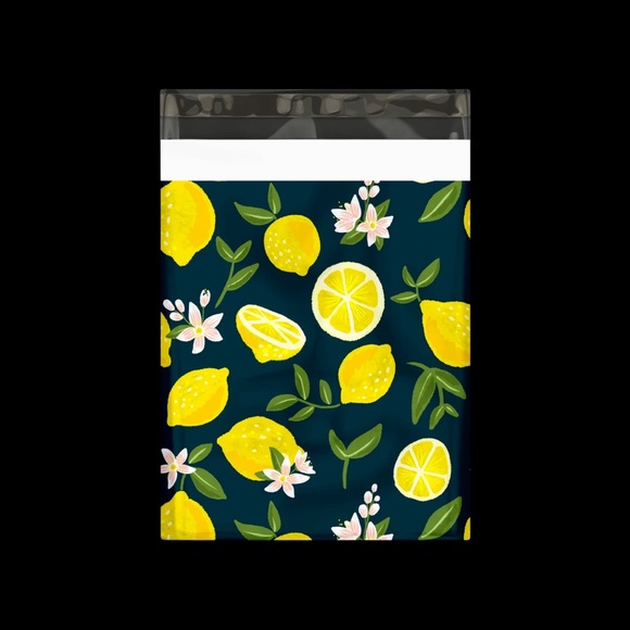 25 10X13 Poly Mailers Lemon and Blossoms Shipping Envelopes Bags PRICE IS FIRM - Picture 11 of 12